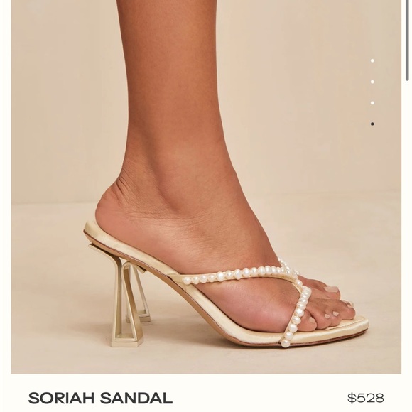Cult Gaia SORIAH SANDAL - PEARL -women size 38  US 8 NEW - Picture 1 of 17